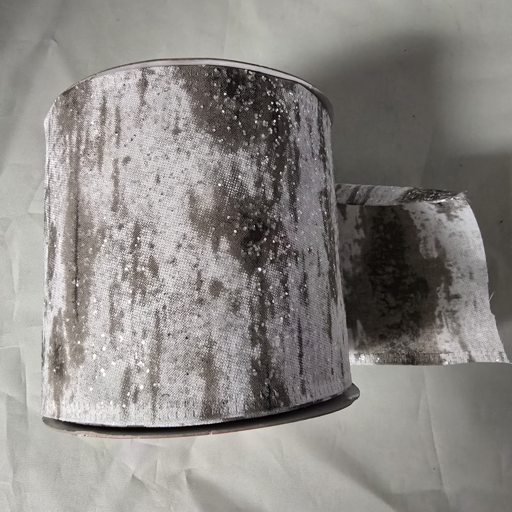 Silver and Gray Textured Ribbon Robert Stanley